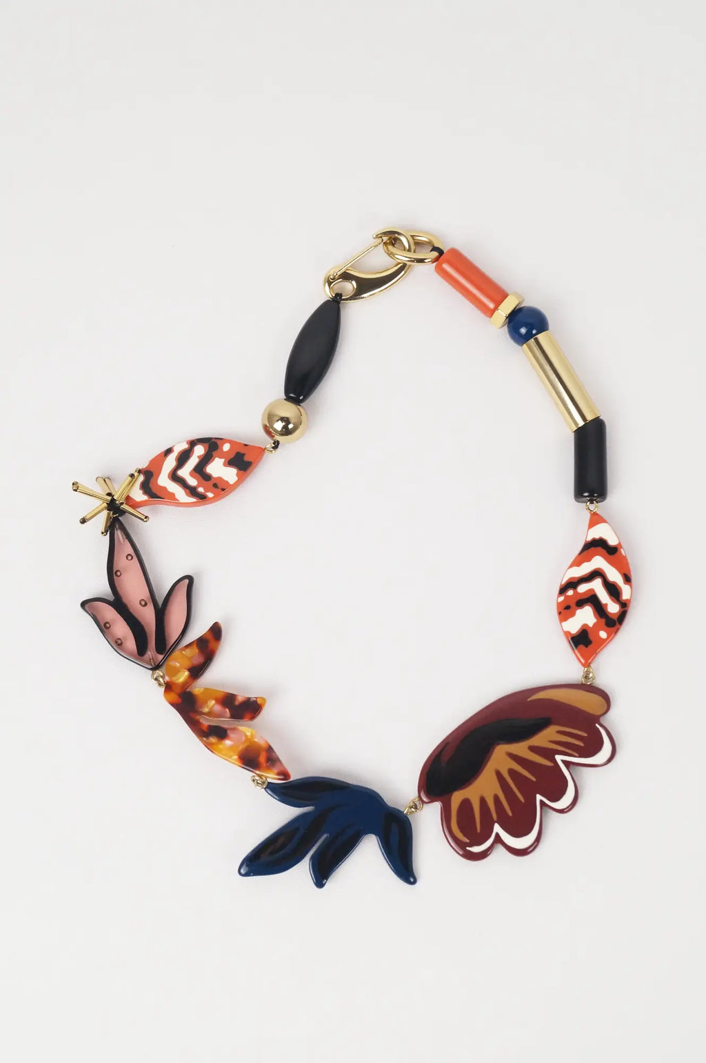 Collar resina flores