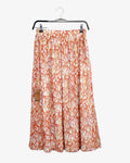 Falda midi estampado coral