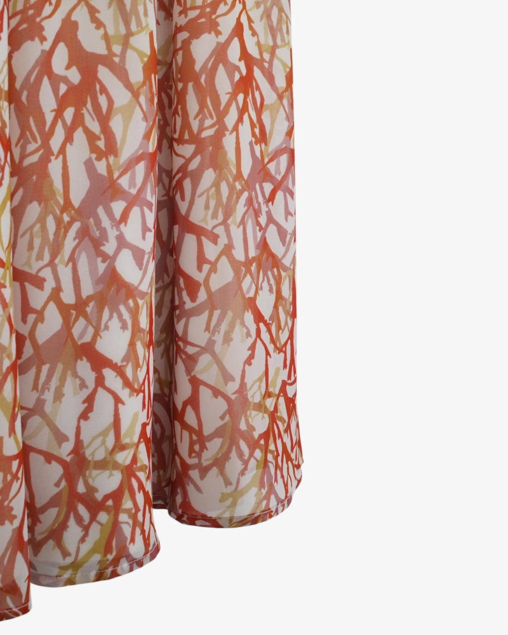 Falda midi estampado coral