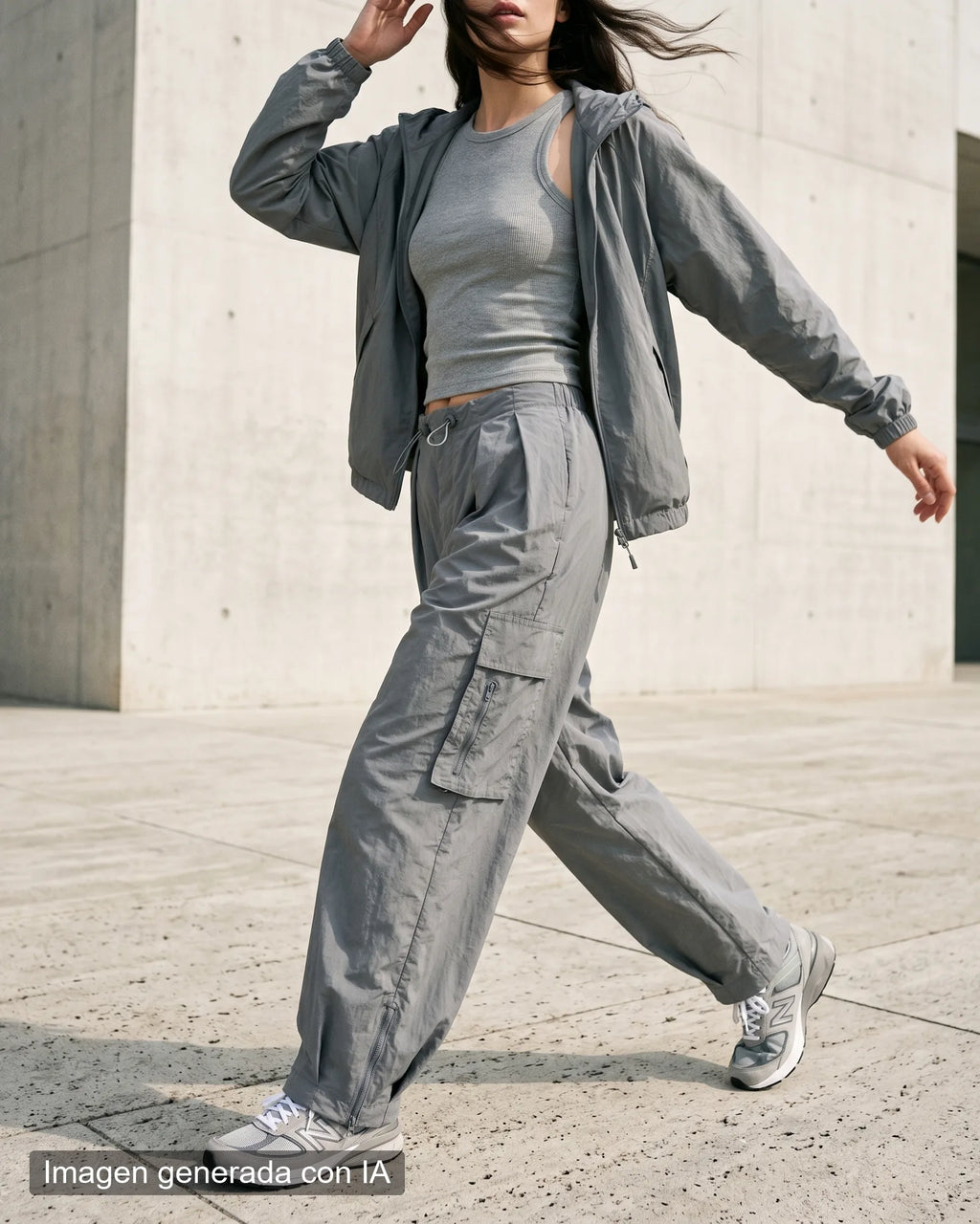 Pantalón cargo gris