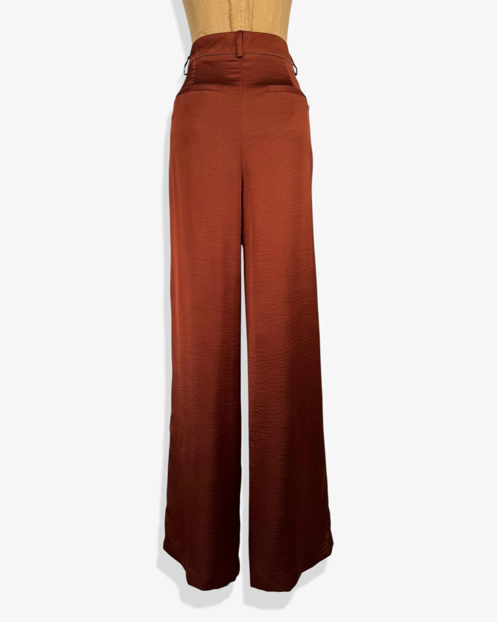 Pantalón satinado terracota