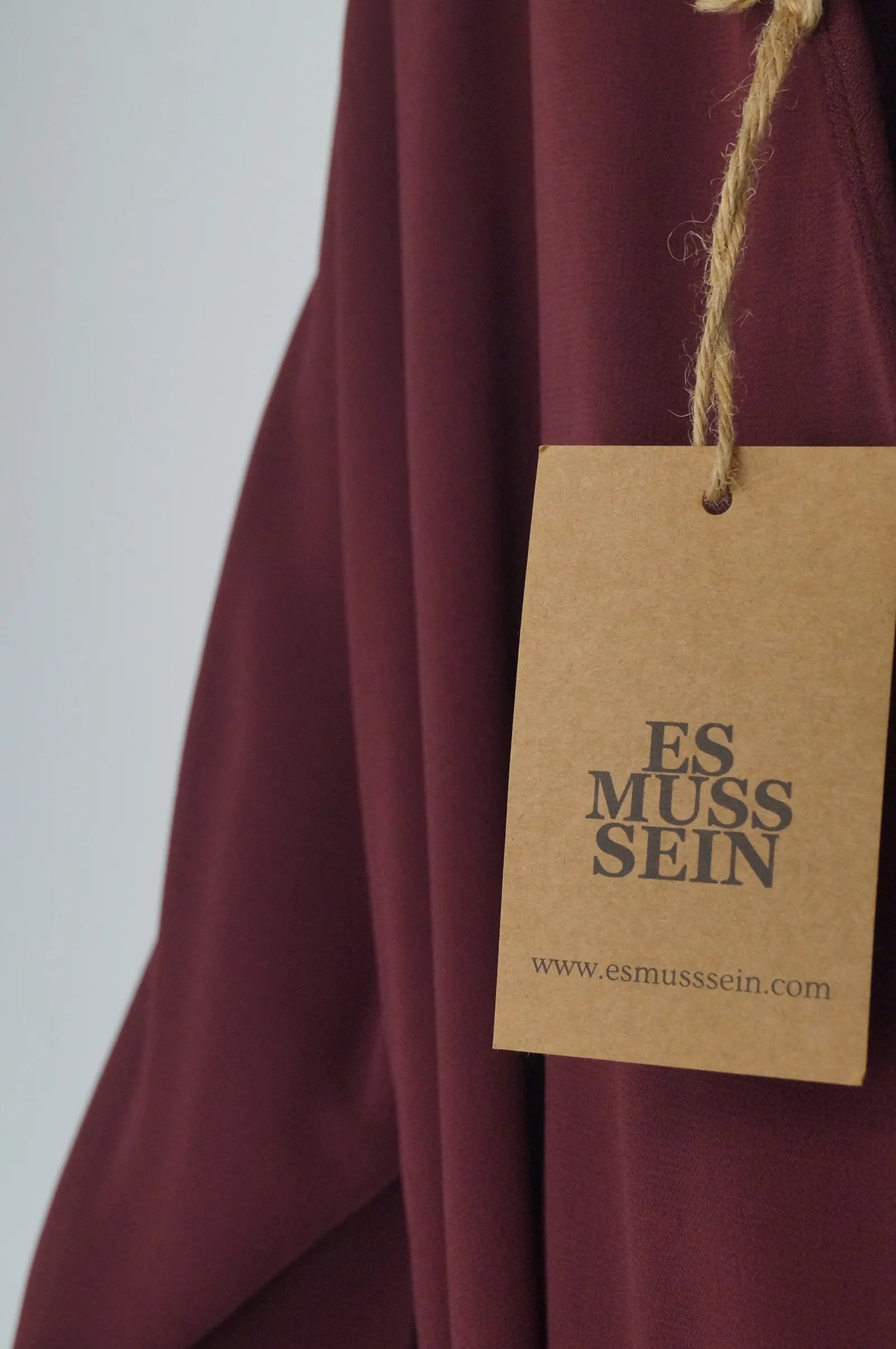 Vestido largo gasa granate