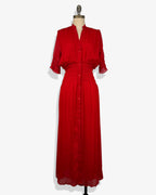 Vestido largo de gasa