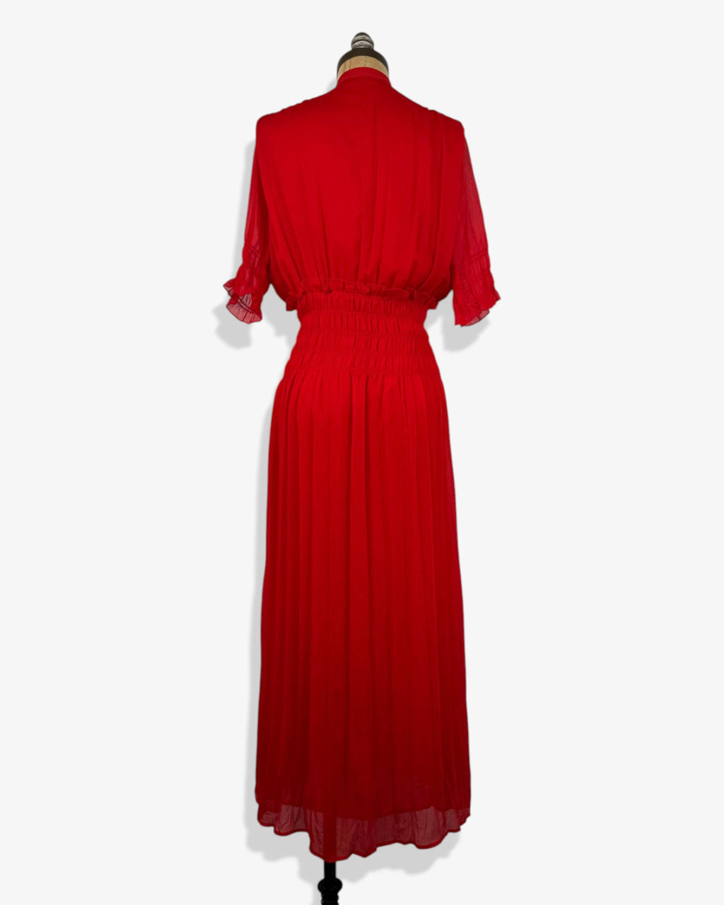 Vestido largo de gasa