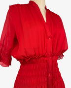 Vestido largo de gasa