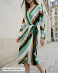 Vestido largo satén