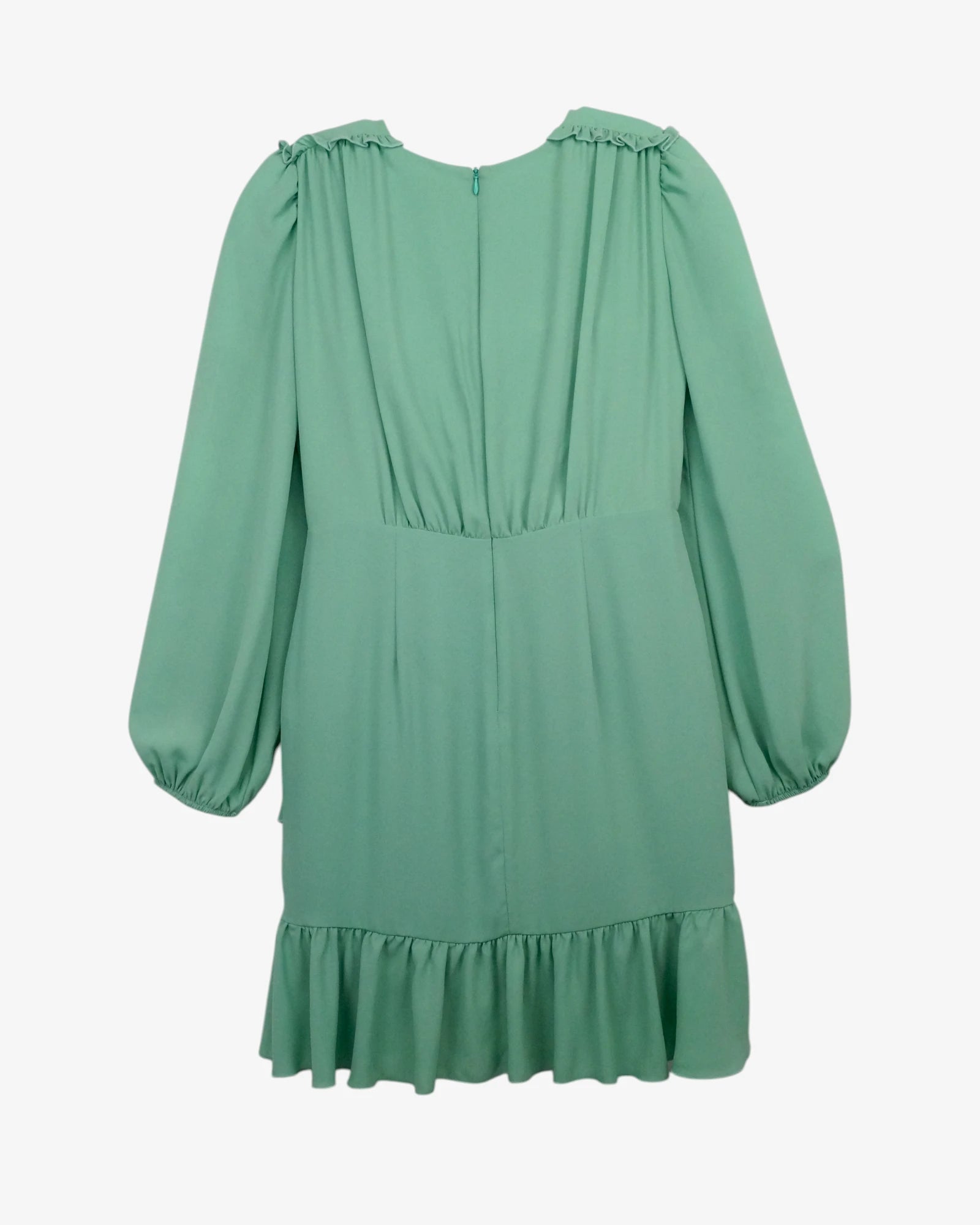 Vestido volantes turquesa