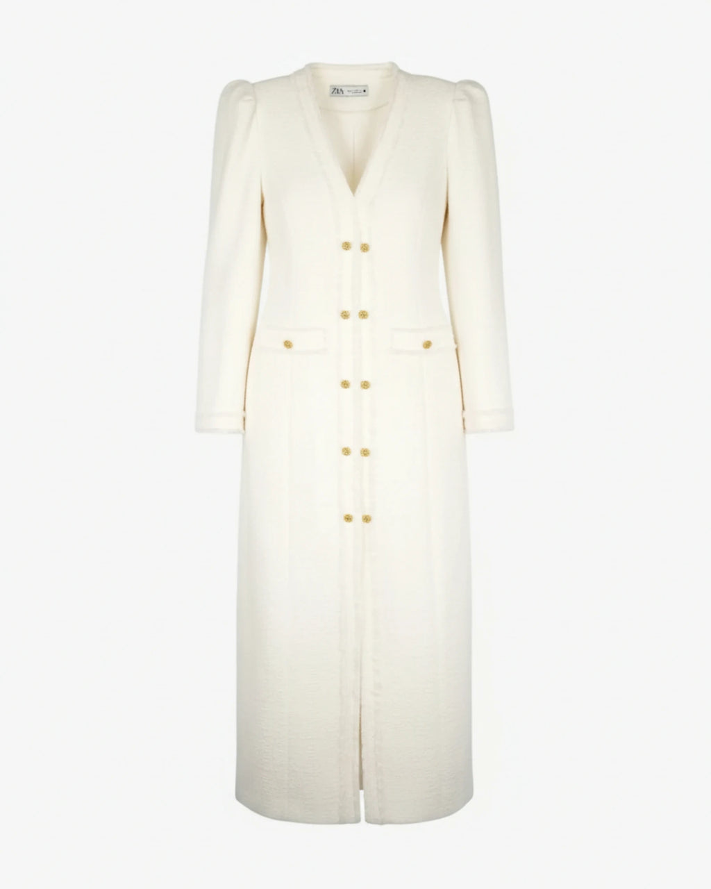 Vestido largo crema