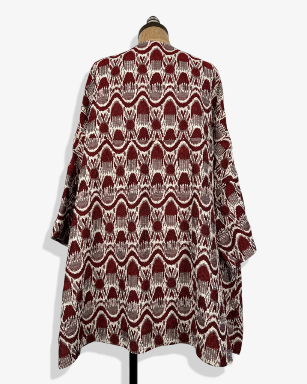Chaqueta granate tejida
