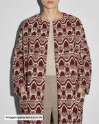 Chaqueta granate tejida
