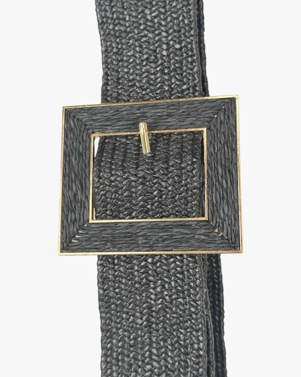 Cinturón rafia negro