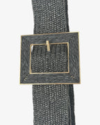 Cinturón rafia negro