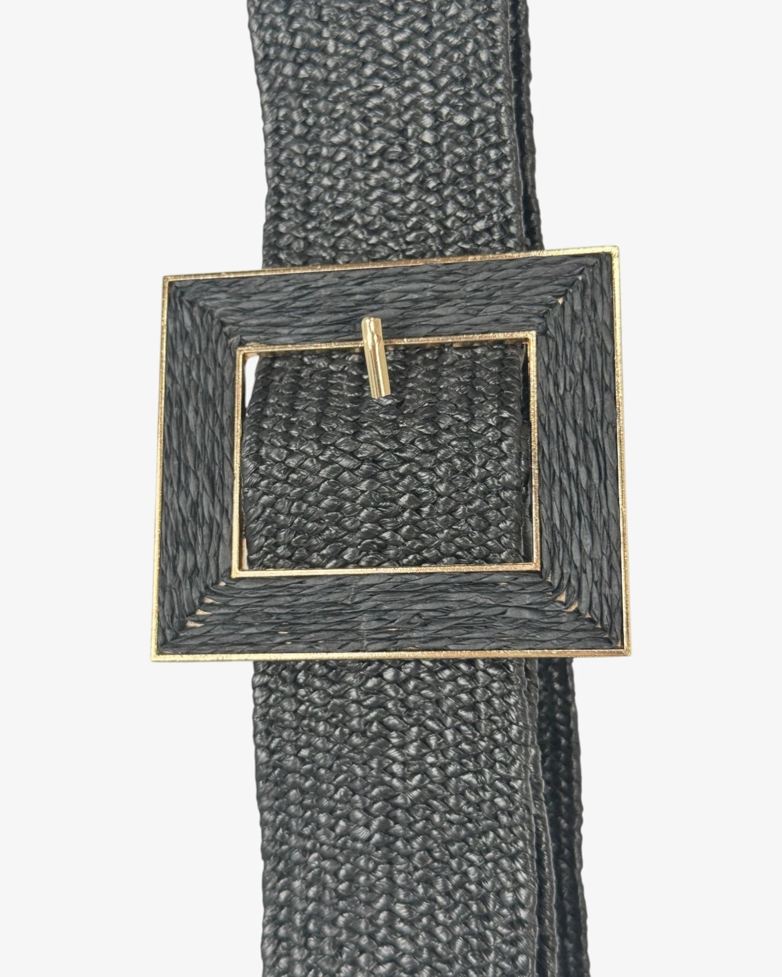 Cinturón rafia negro