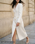 Vestido largo crema