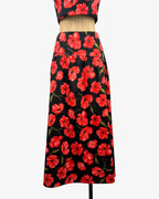 Falda midi floreada
