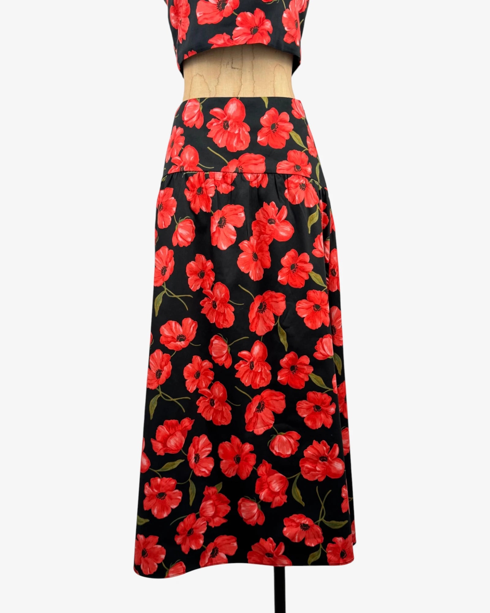 Falda midi floreada