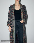 Kimono largo floreado