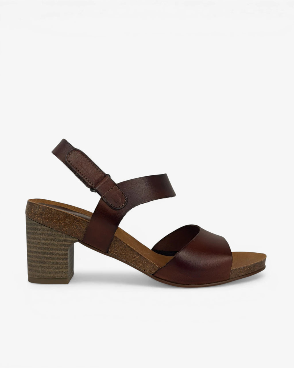 Sandalias piel marrón