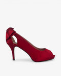Zapatos raso lazo rojo