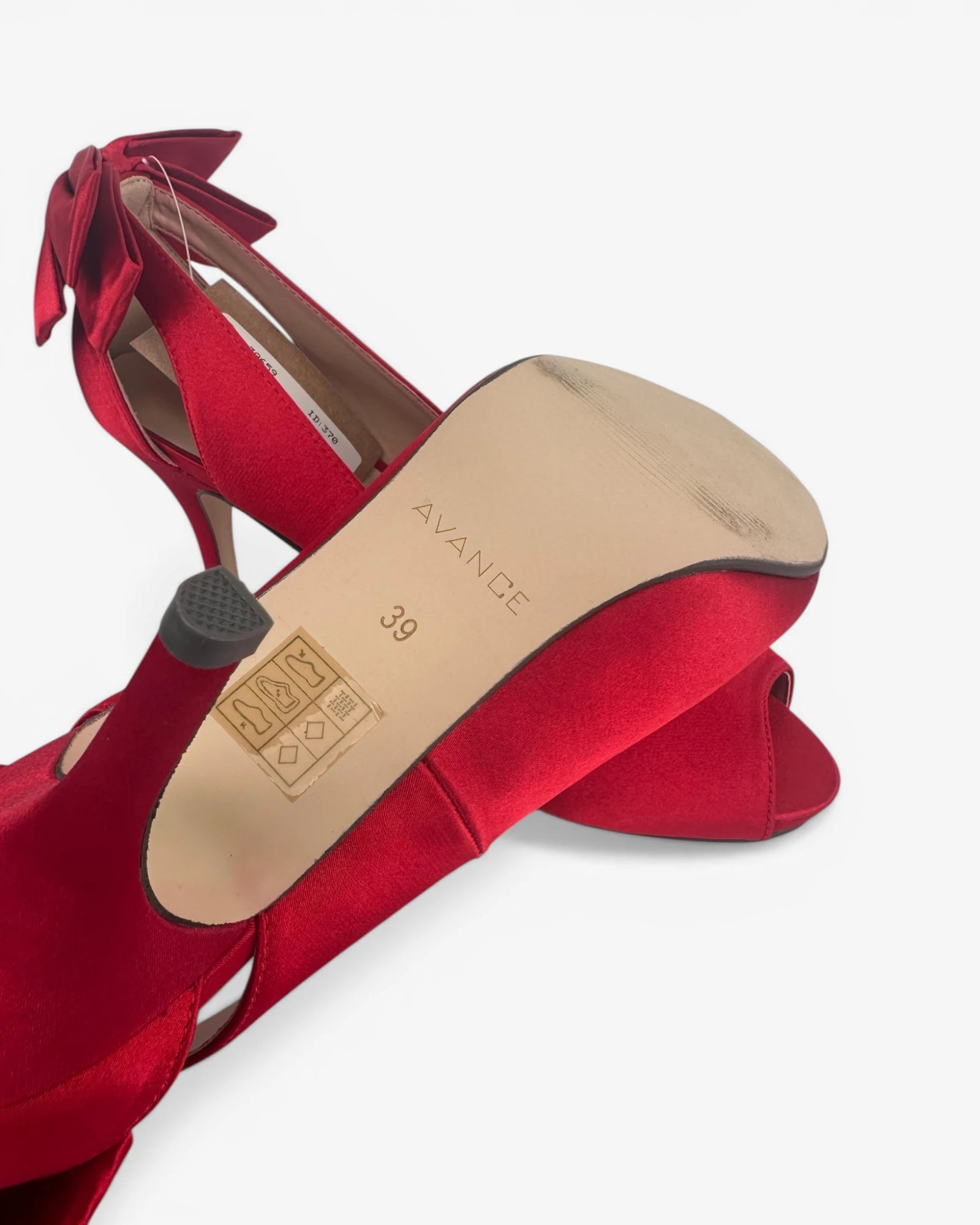 Zapatos raso lazo rojo