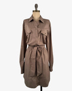 Vestido beige camisero