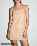 Vestido salmón lentejuelas