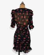 Vestido corto fruncido