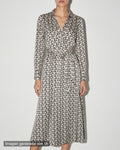 Vestido largo de raso