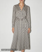 Vestido largo de raso