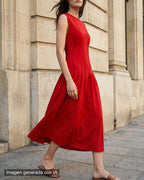 Vestido largo rojo