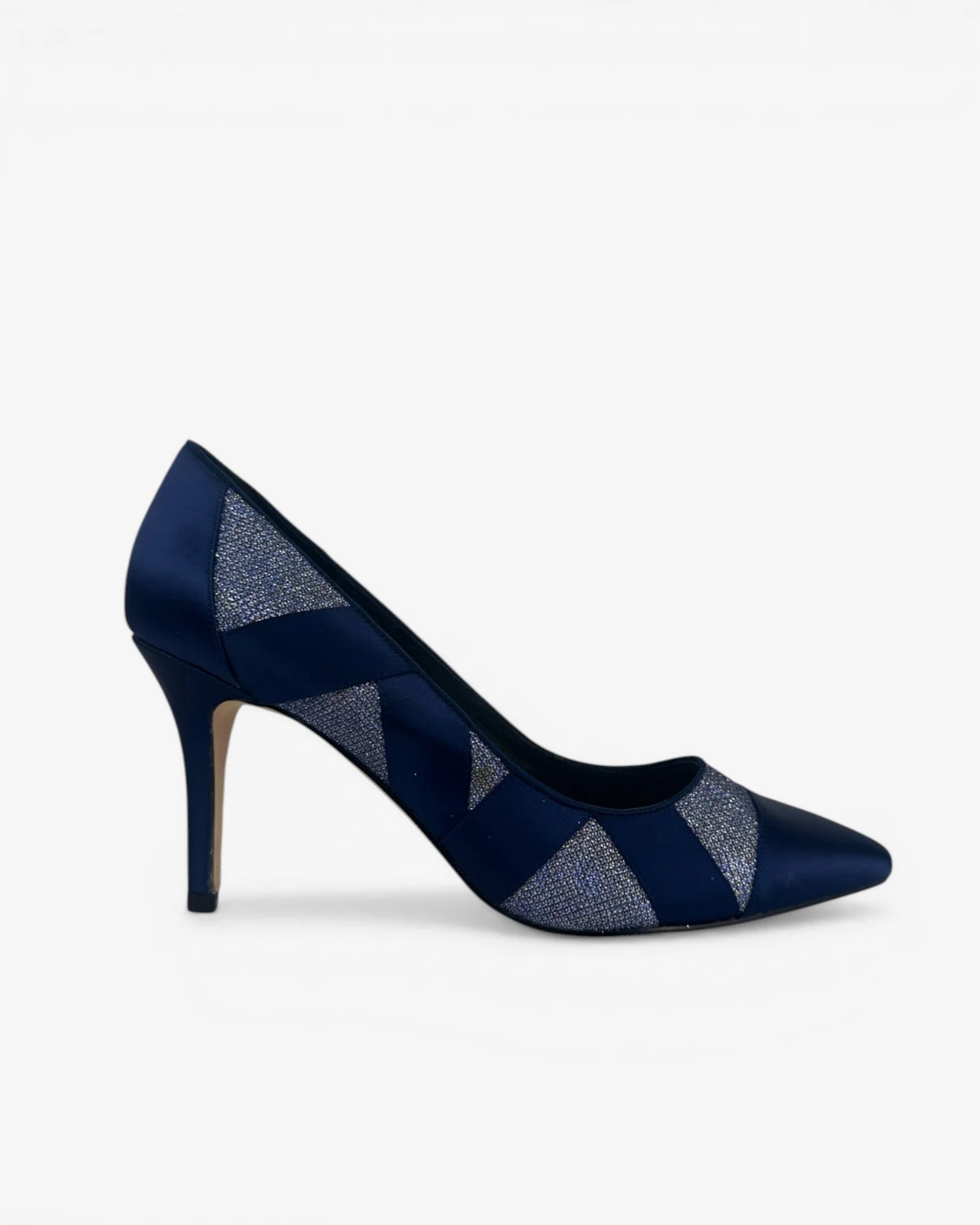 Zapato azul purpurina