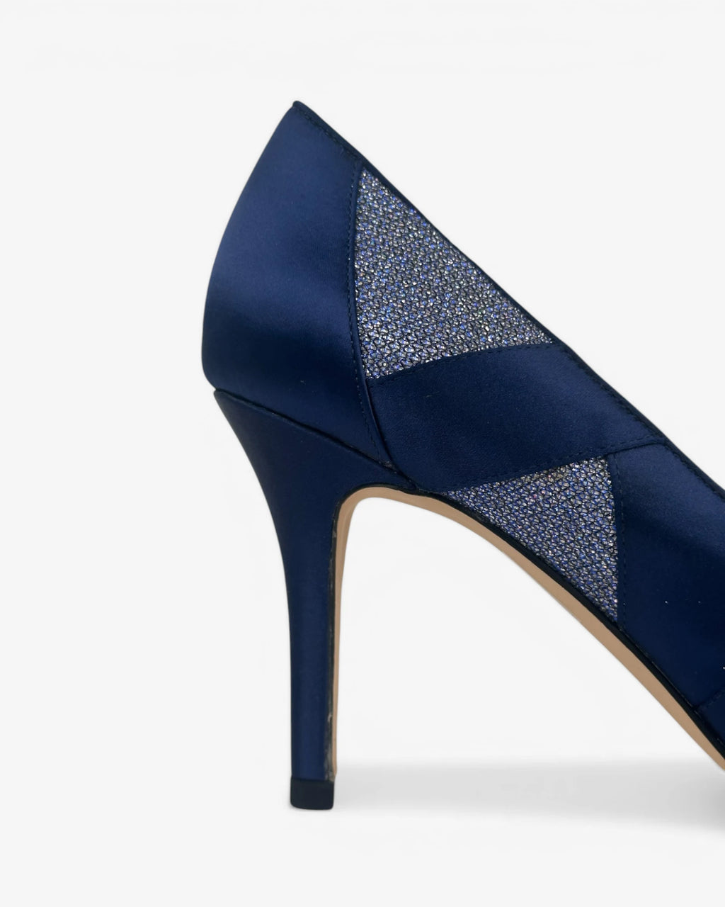 Zapato azul purpurina
