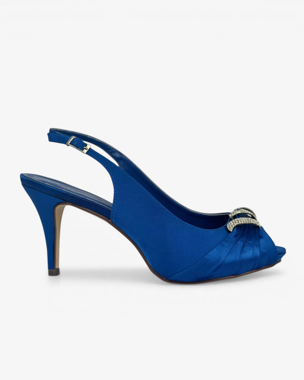 Zapato raso azul strass